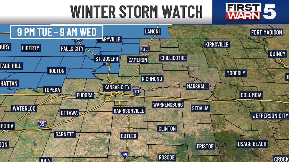 KCTV5 Weather forecast.