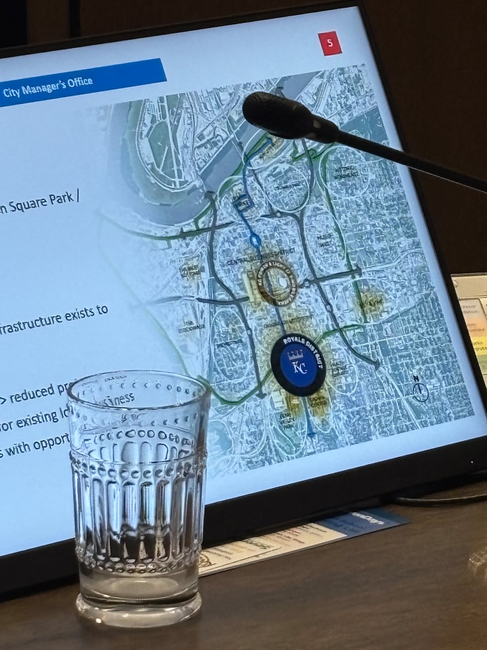 Kansas City officials advanced a funding plan Tuesday for a downtown Royals stadium and...