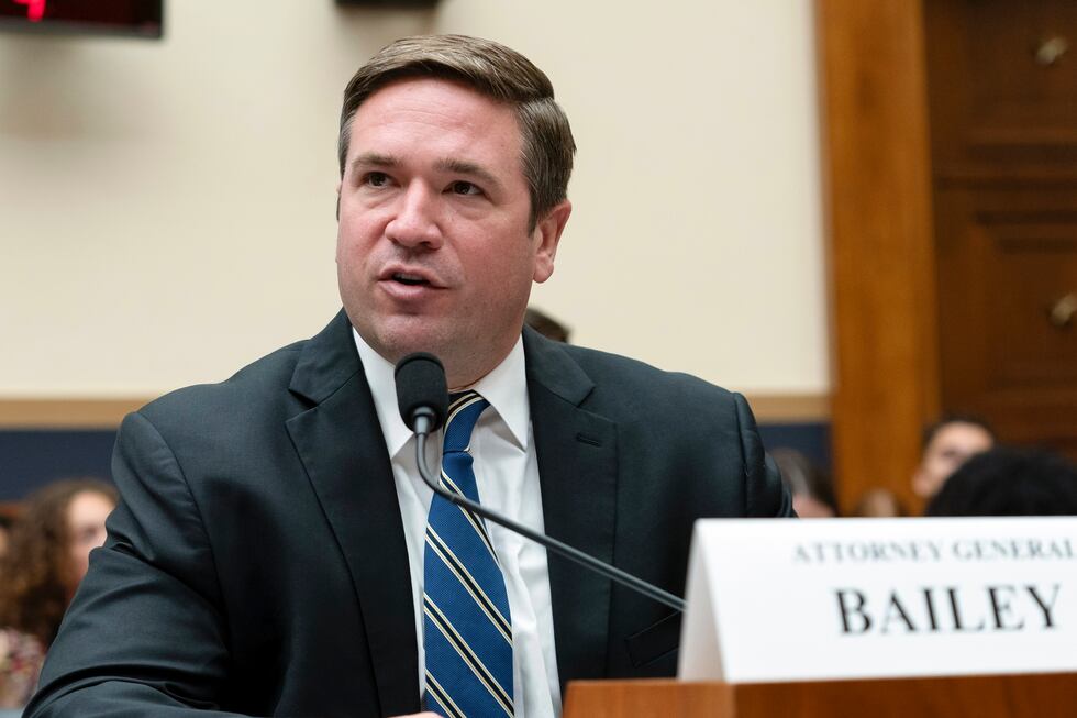 FILE - Missouri Attorney General Andrew Bailey testifies before the House Judiciary Committee...