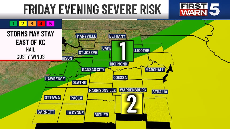 Here are the level of risks for severe weather on Friday, April 18, 2025.