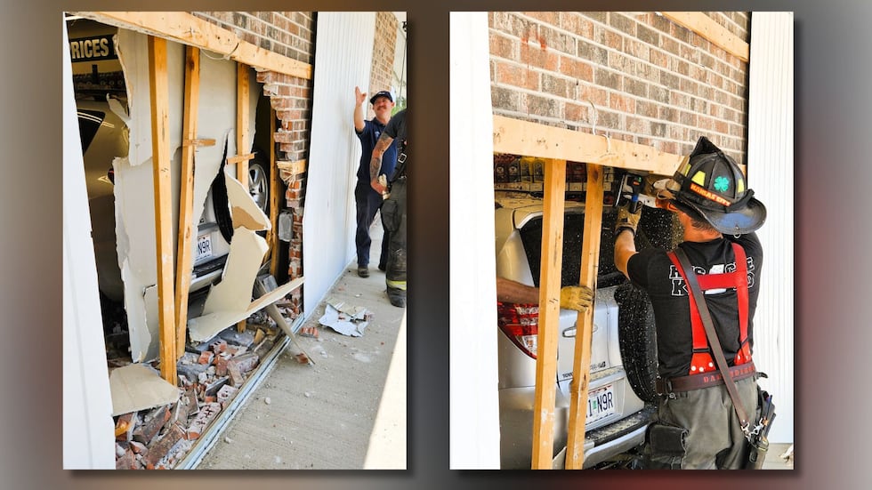 KCFD said the driver was taken to a nearby hospital as a precaution.