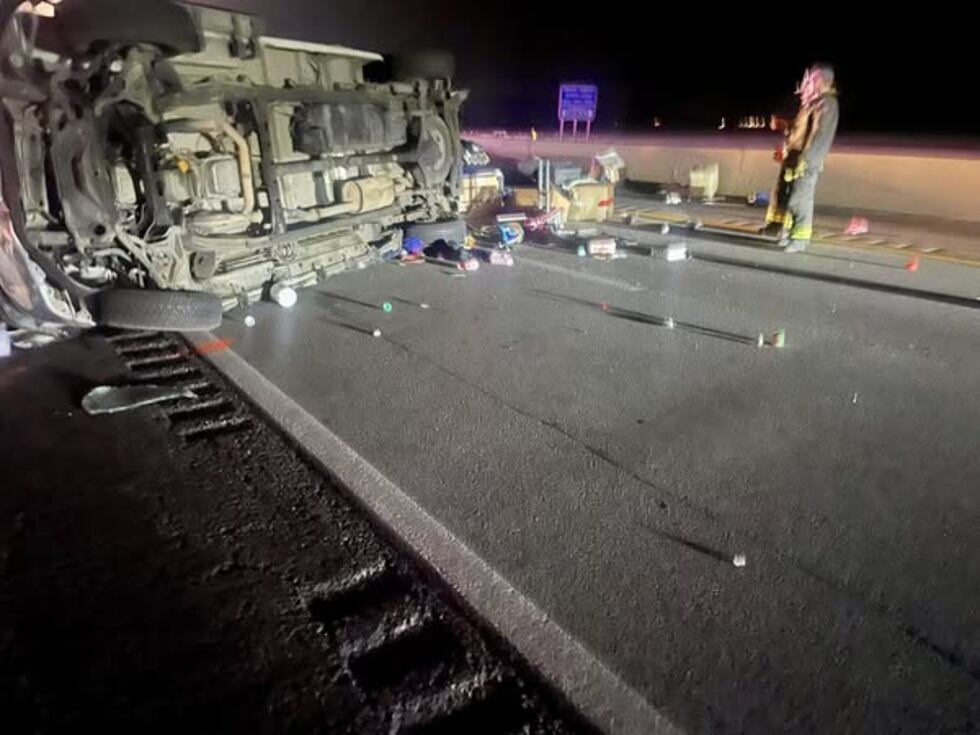 Crash on Kansas Turnpike.