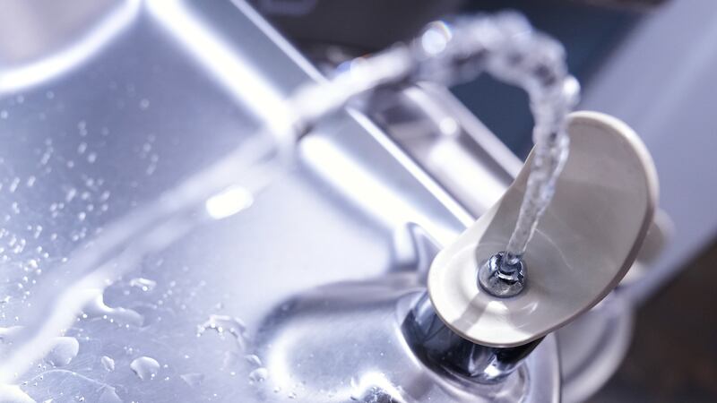 A public water fountain is seen Friday, March 28, 2025, in Grosse Pointe Park, Mich.