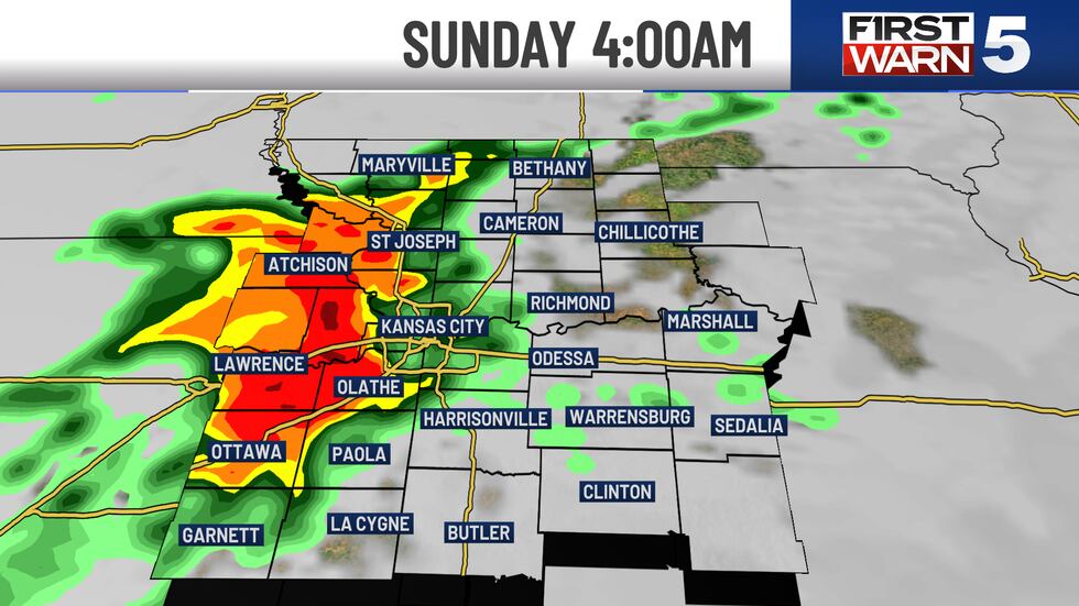Sunday morning severe weather is possible.
