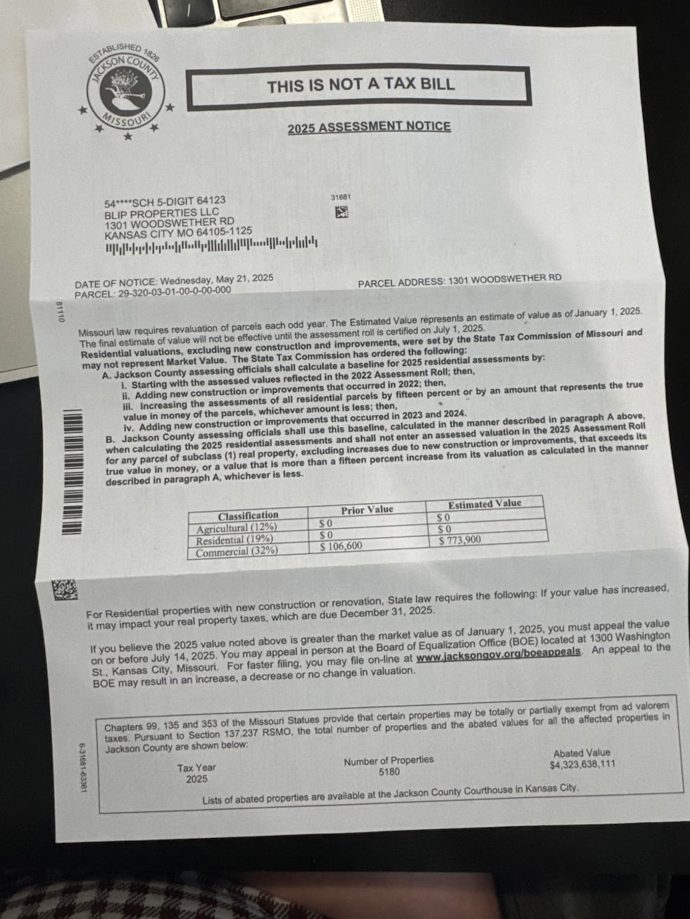 This week, business and property owners across Jackson County were shocked when they received...