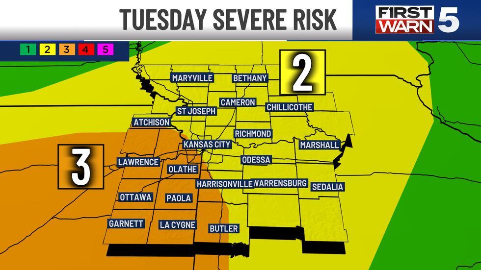 The parts of the region have a serious risk as high on Tuesday, June 17, 2025.