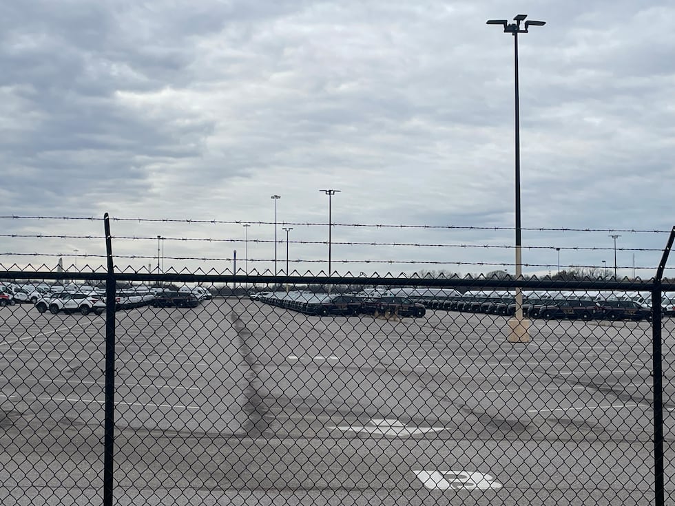 KCTV5 news crews have seen dozens of ICE-branded vehicles parked in rows at a parking lot near...