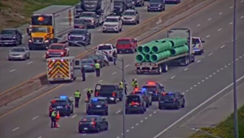 A collision has caused a significant traffic jam on I-70 near Stadium Dr. on June 13, 2025.