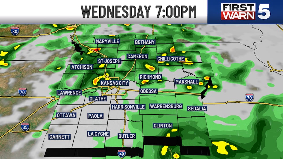 Wednesday night in Kansas City and the surrounding area.