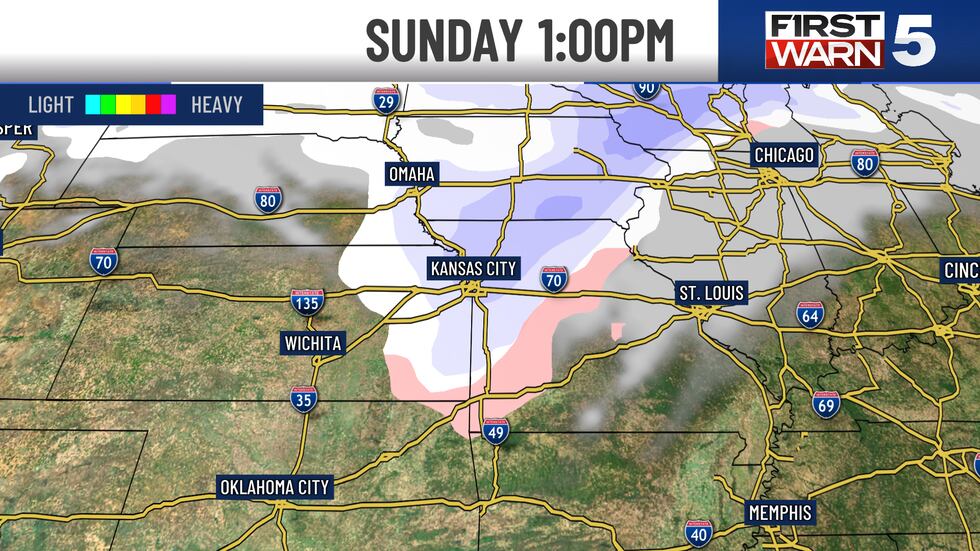 There is a chance for the possibility of snow on Sunday.