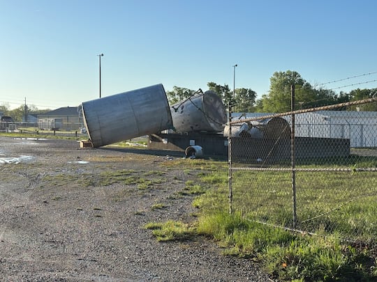 FILE - Clinton, Mo, Tornado damage on April 16, 2026.