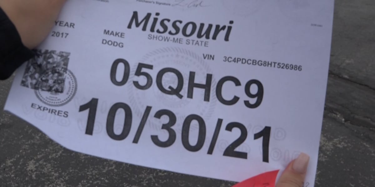 Transit Tag New Missouri law eliminates temporary license plates