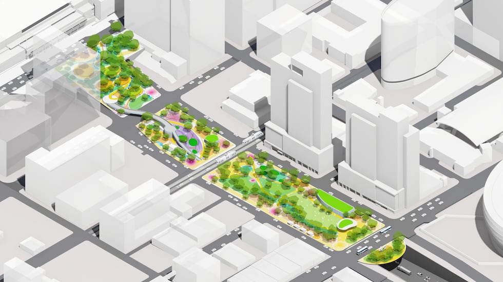 The first proposal would block a portion of Baltimore Avenue.