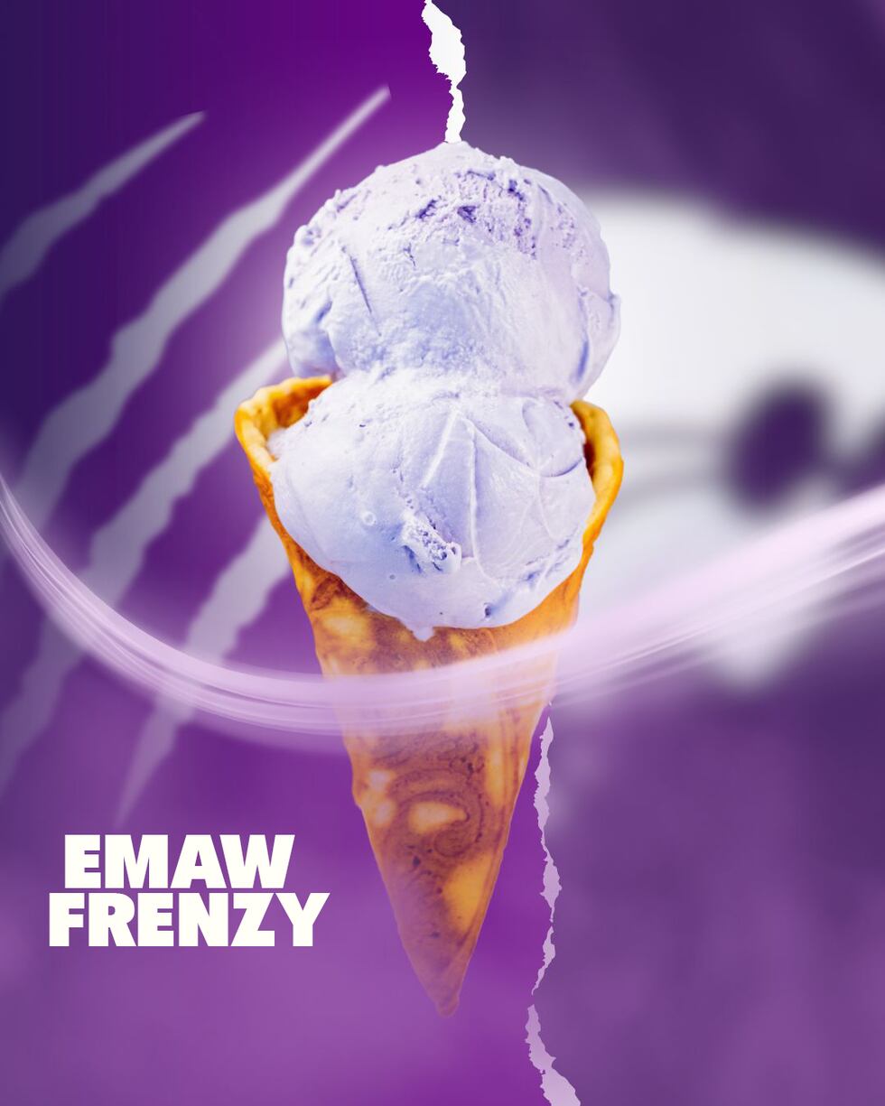 Betty Rae's ice cream shared a picture of its new EMAW Frenzy flavor that is available at the...
