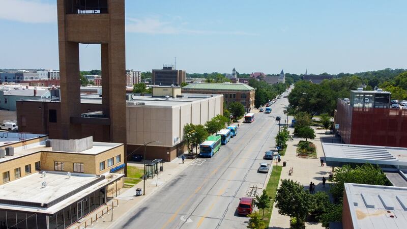 Lawrence Transit officials said a downtown bus station hub will be located on the northeast...