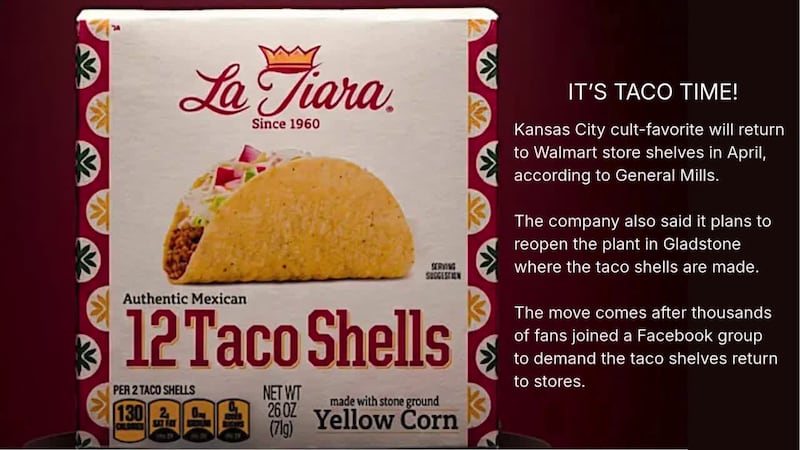 A Kansas City taco shell brand with a cult following is coming back - and this time, it’s...