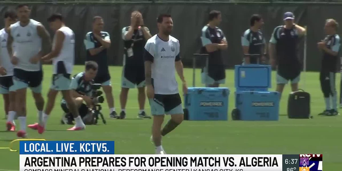 World’s top-ranked Argentina trains in Kansas City as World Cup opener nears – KCTV5