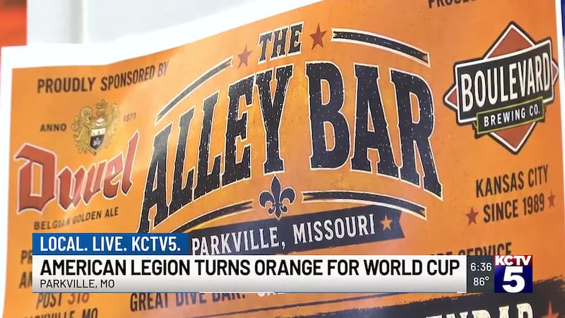 The American Legion in Parkville is turning bright orange in support of the Netherlands.