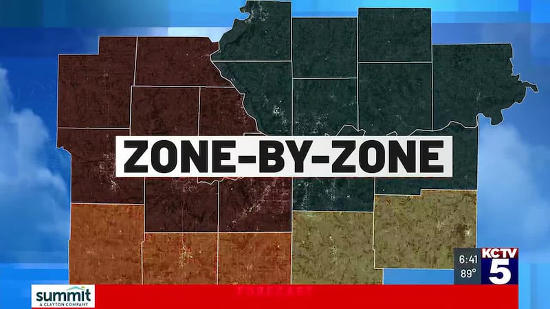 Meteorologist Melissa Meeder shares the Zone-by-Zone Forecast for Wednesday in the Kansas City...