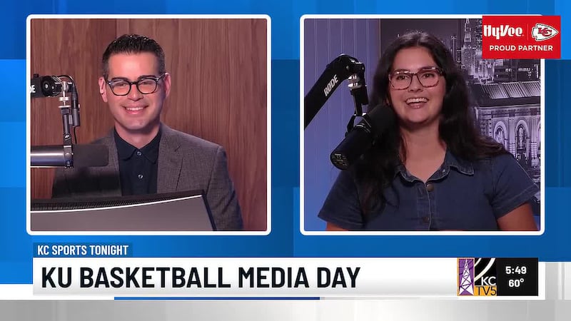 KCTV's Katie Maher discusses what she learned at KU basketball media day as Tyran Stokes was...