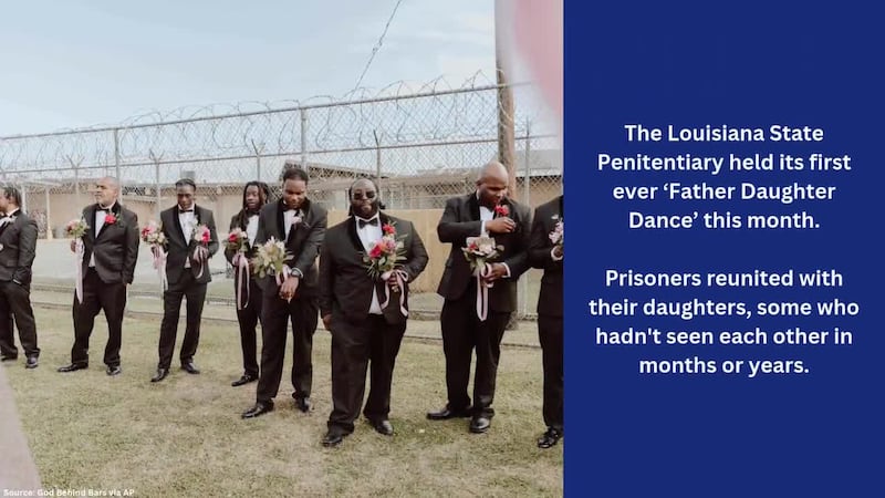 Prisoners reunited with their daughters, some who hadn't seen each other in months or years....